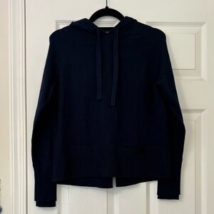 Athleta Verona Merino Wool Blend Hoodie Sweater with Magnetic Front Pocket